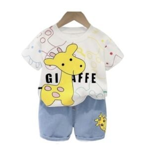 I.T T-shirt and Short Set for Baby Boys & Baby Girls, Printed Half Sleeves Clothing Set for Kids