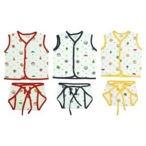 CUTE LANDINGS New Born Baby Soft Pure Cotton Sleeve Vest/Jhablas and Langot/Nappy Set/Clothes/Infant wear