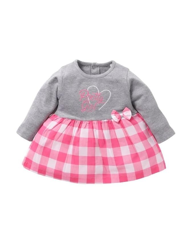 Baby GO Baby-Girl's Cotton A-Line Knee-Length Dresses