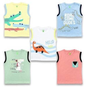 YUV Baby Boy's & Baby Girl's T-Shirt (Set of 5)